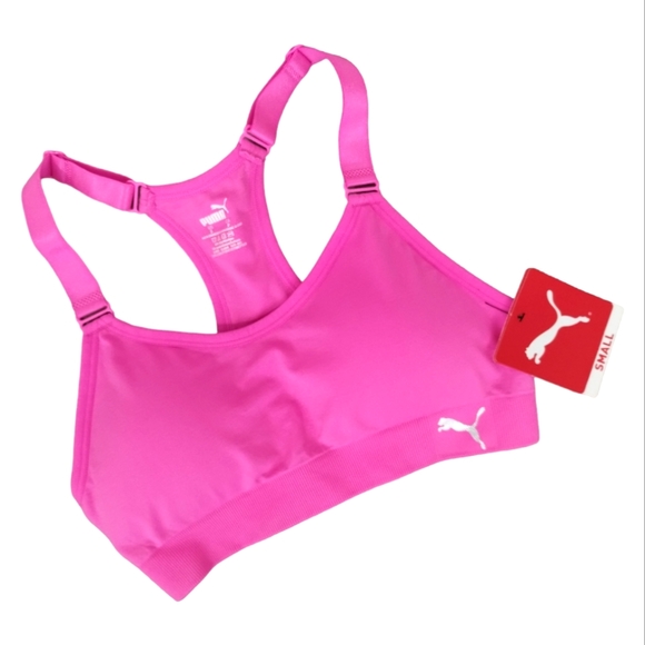 Puma Drycell Racerback Sports Bra Pink Small - Picture 3 of 3